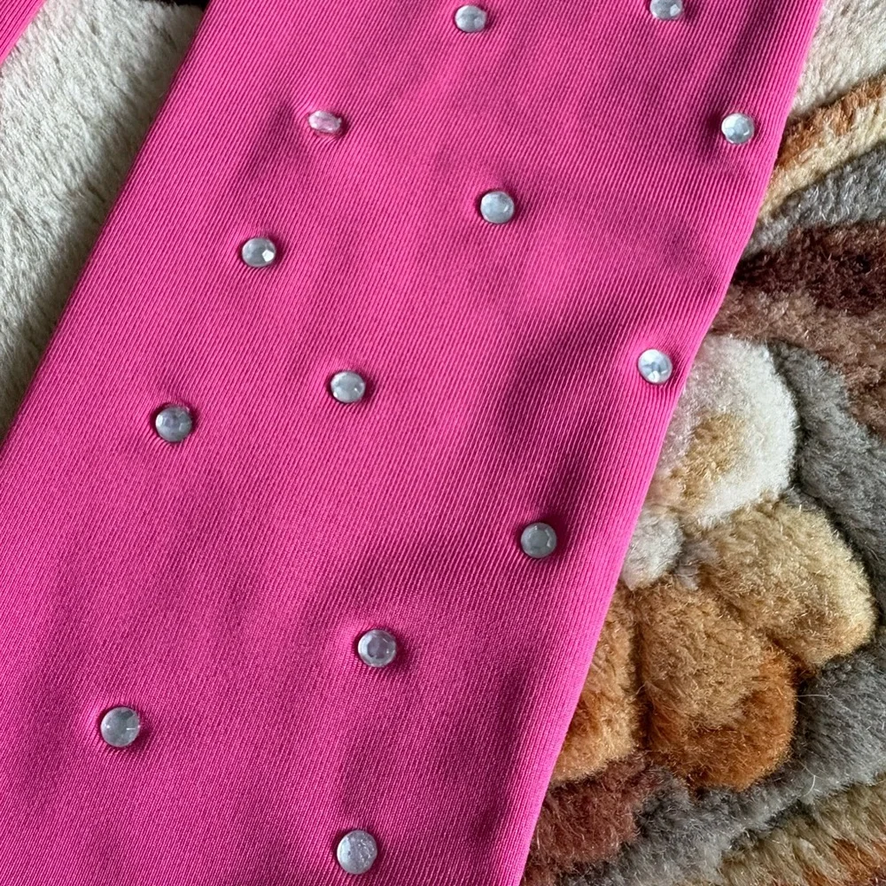 Victoria’s Secret  Hot Pink Embellished Long Women's Gloves - Picture 4 of 5